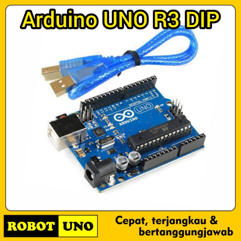 Jual Arduino Uno R3 Atmega328p Dip 16u2 Kabel Usb Shopee Indonesia