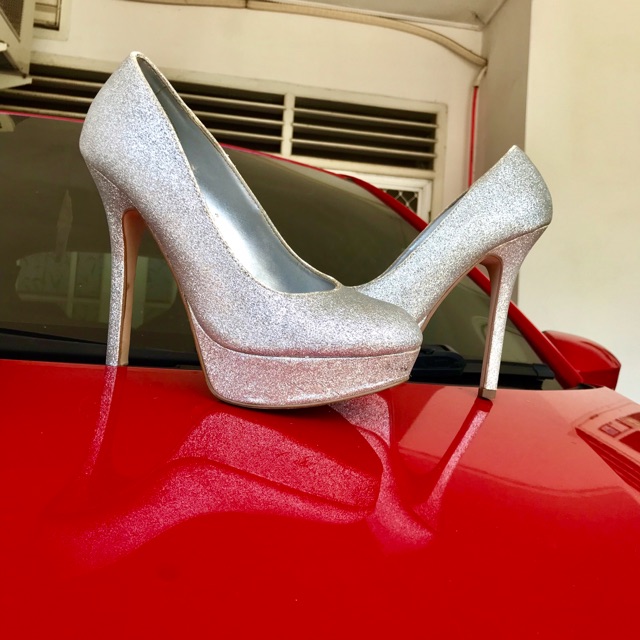 Silver high hot sale heels payless