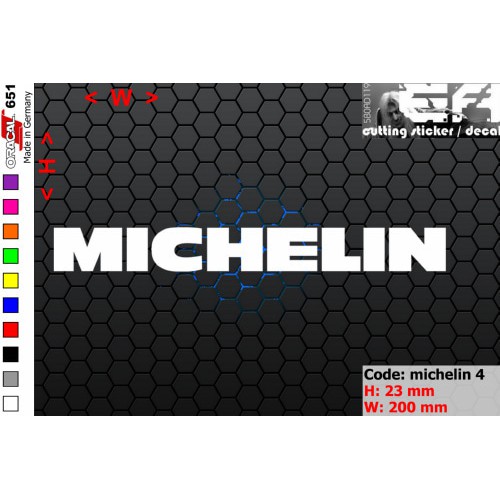 Jual ea cutting sticker / decal Code: michelin 4 ( sponsor logo ...