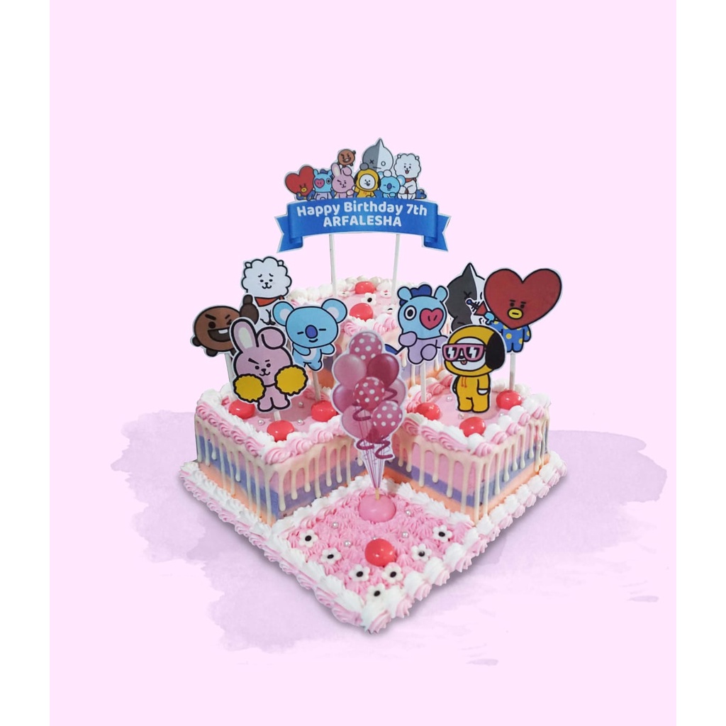 Jual BIRTHDAY CAKE BUTTER CREAM BTS/ CUSTOM BIRTHDAY CAKE/ ROTI ULANG ...