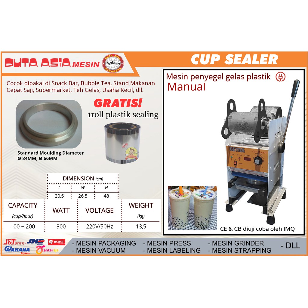 Jual MESIN CUP SEALER MANUAL MESIN PENYEGEL OTOMATIS Shopee Indonesia