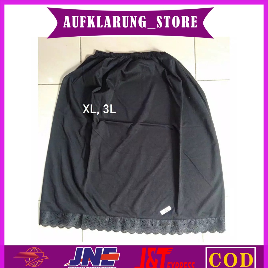 Jual Androk / Under rok / Daleman Rok Muslim Panjang dan Pendek Hitam ...