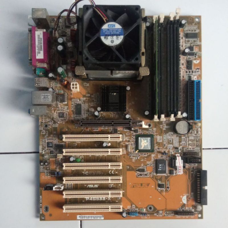 Jual Motherboard Jadul Rusak ASUS P4S533X (Bonus Processor, Fan, RAM