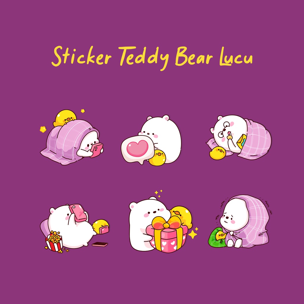 Jual STICKER SET TEDDY BEAR LUCU | STIKER MURAH | STIKER LUCU MURAH ...