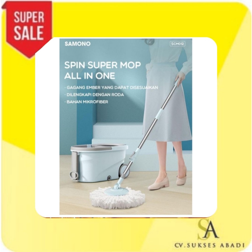 Jual Samono Scm Alat Pel Lantai Kain Fiber Spin Mop Scm Scm Shopee Indonesia