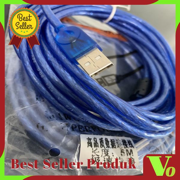 Jual KABEL USB MALE FEMALE 5M PERPANJANGAN USB USB EXTENDER EXTENTION ...