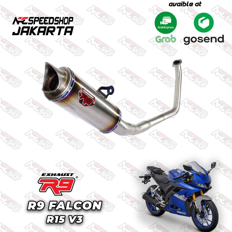 Jual Knalpot R9 Falcon Series Titanium Ss All New R15 V3 XSR 155 ...