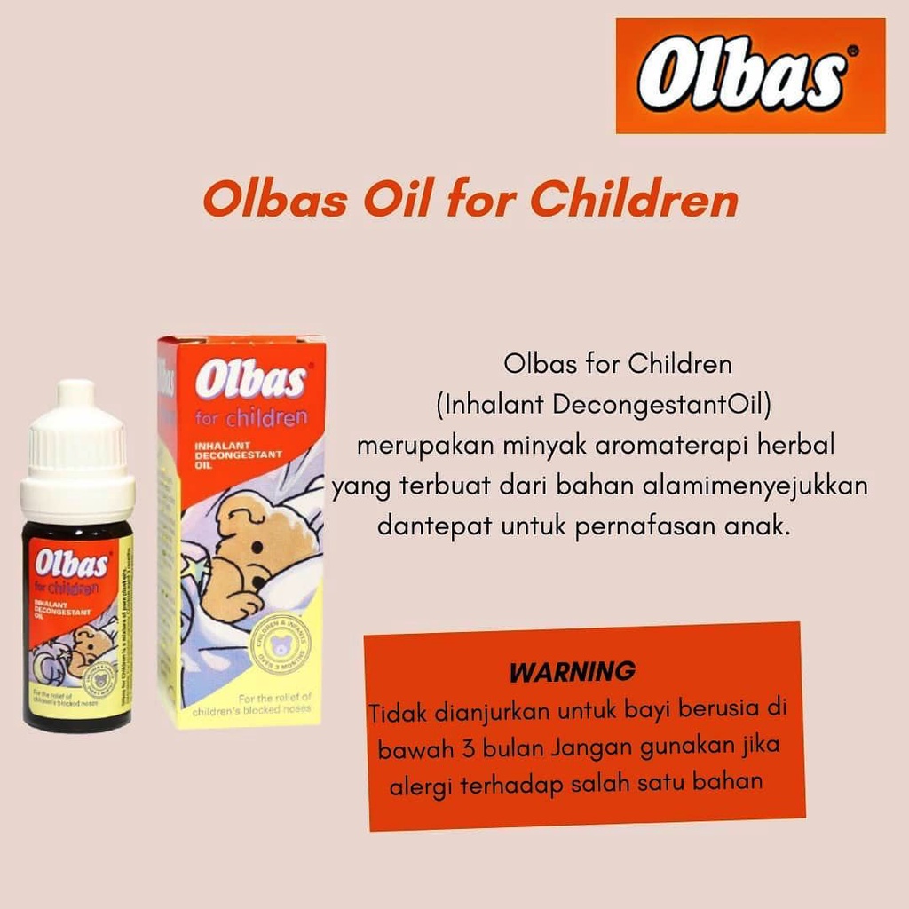 Jual Olbas Oil For Baby and Children Inhalant Decongestant Oil 12 ML ...