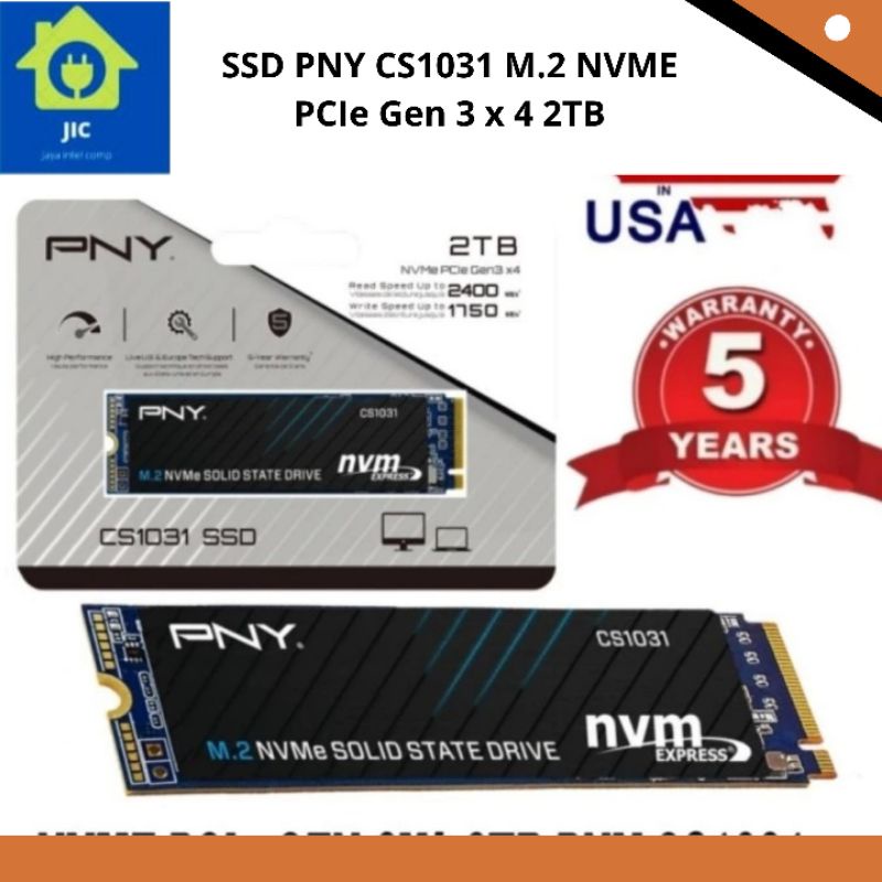 Jual SSD PNY CS1031 M 2 NVME PCIe Gen 3 X 4 2TB Shopee Indonesia