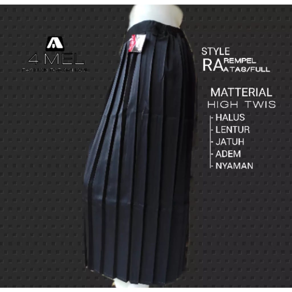 Jual Rok Hitam Panjang Rempel Full Seragam Sekolah SD | Shopee Indonesia