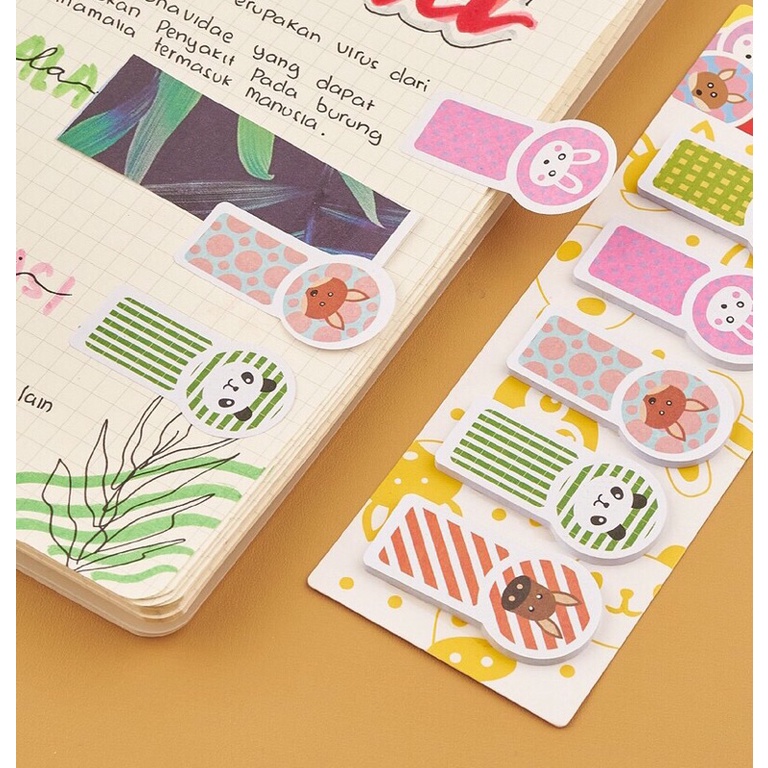 Jual (Per pad) Penanda Pembatas Index Mark Kertas Plastik murah buku ...