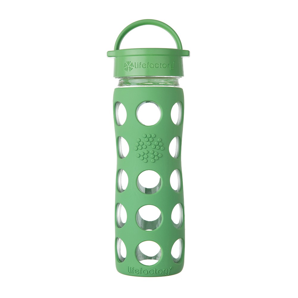 Jual LifeFactory 16 oz (475 ml) Classic Cap Glass Bottles - Green grass ...