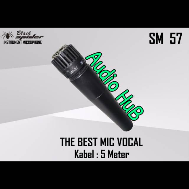 Jual MIC KABEL INSTRUMEN BLACK SPIDER SM 57 MICROPHONE BLACKSPIDER SM57 ...