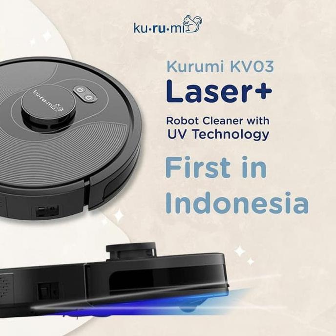 Jual Kurumi KV03 Laser + UV Robot Vacuum Cleaner KV 03 + Mop with Map Radar Shopee Indonesia