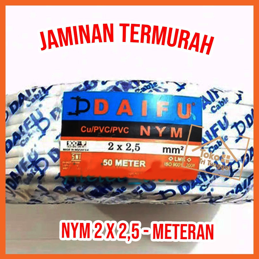 Jual Kabel Listrik DAIFU NYM HY 2 x 2,5 Rumah Instalasi PLN Isi 2 ...