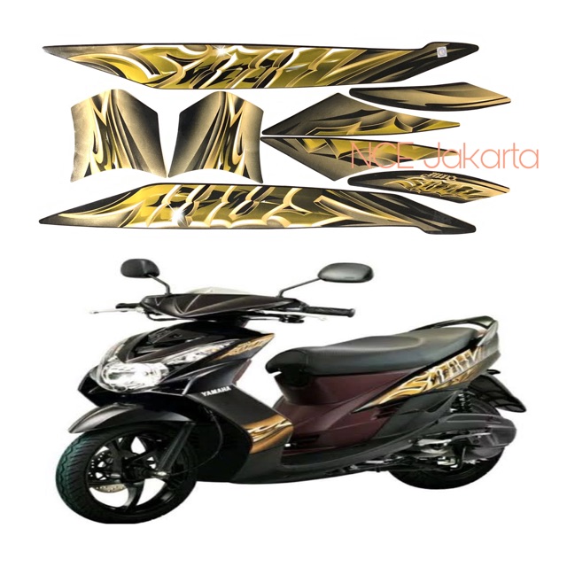 Jual STIKER STRIPING MIO SOUL 2010 HITAM | Shopee Indonesia