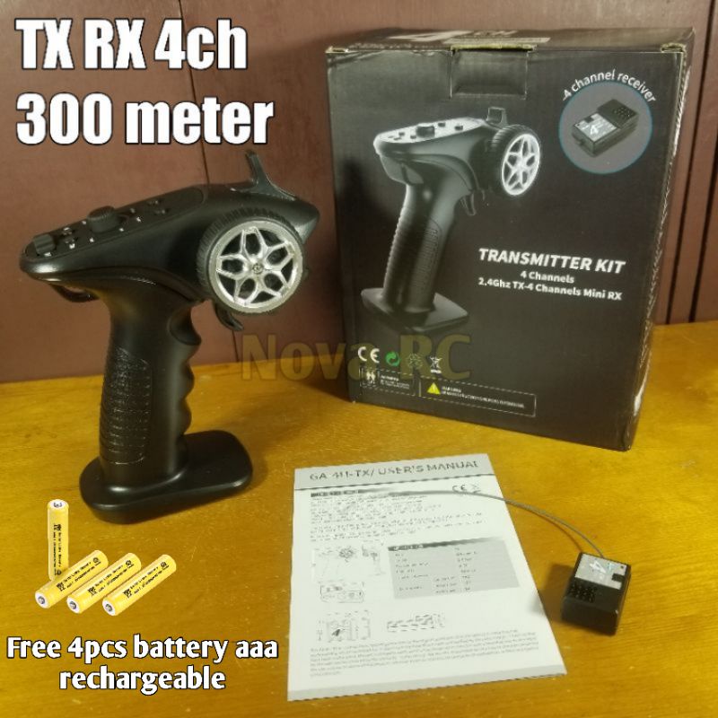 Jual Mini TX4 Transmitter dan receiver 4ch 2.4g fhss spektrum for Rc ...