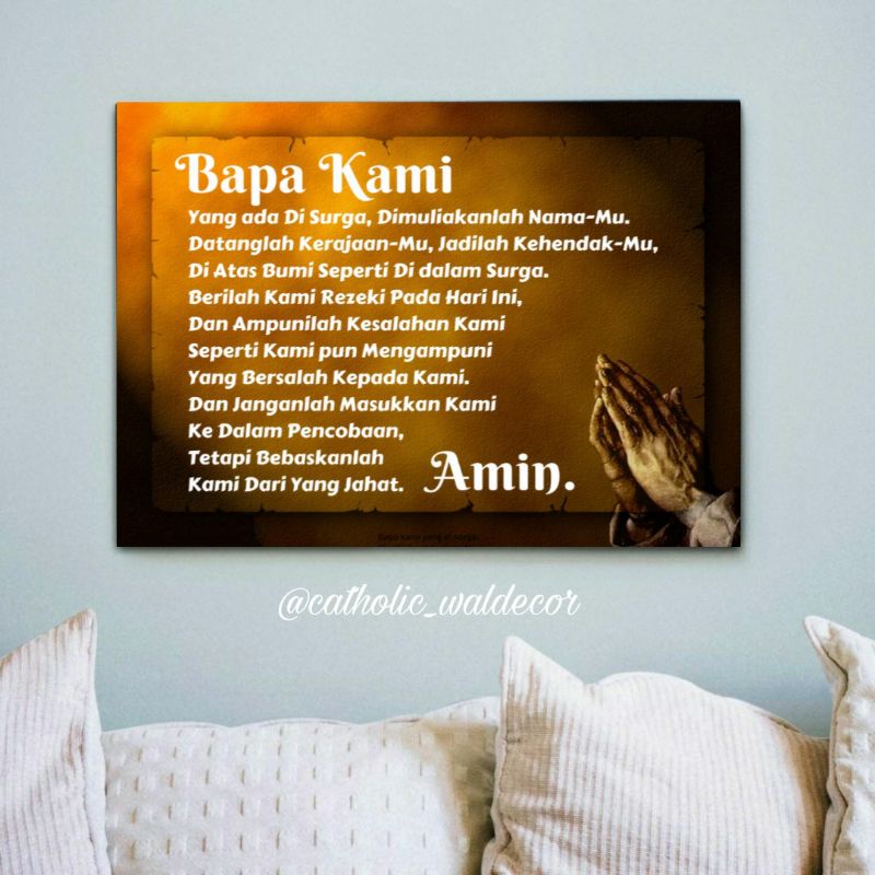 Jual Hiasan dinding Kristen Katolik Doa Bapa Kami Terjemahan versi ...