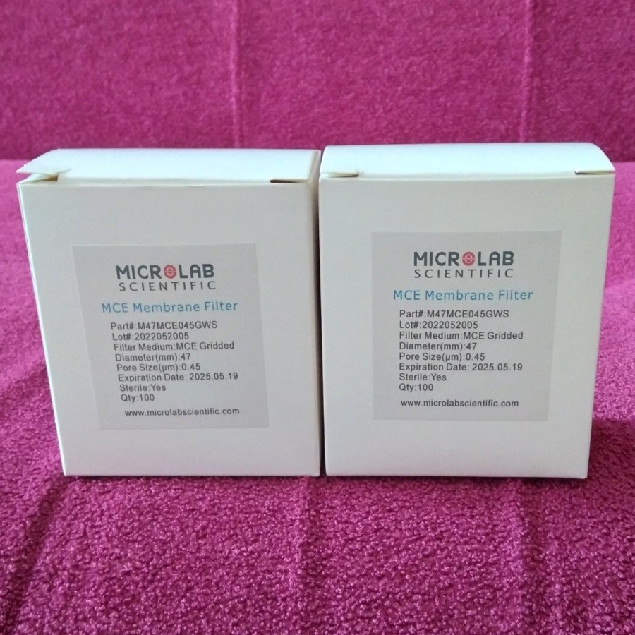 Jual MCE Membrane Filter Sterile Diameter 47 mm Pori 0,45 um Isi 100pcs ...