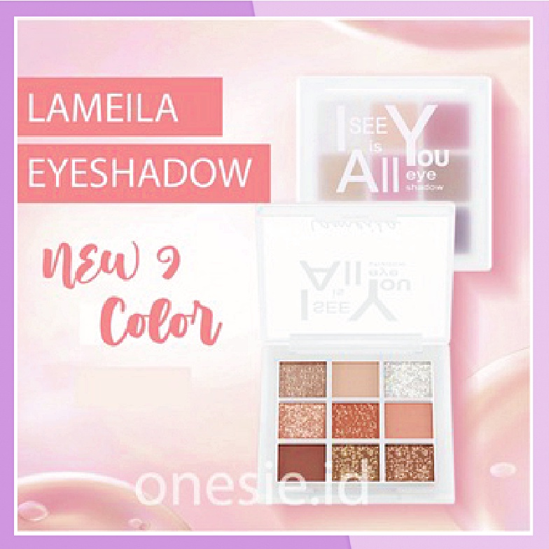 Jual LAMEILA Eyeshadow All i see You 9 Colors Highlighter Pallete LA059