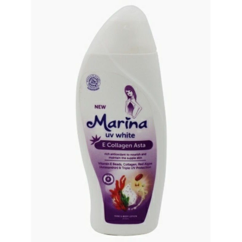 Jual Marina Hand Body Lotion UV White E Collagen Asta 200ml Shopee