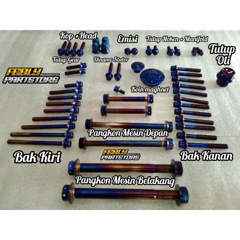 Jual Baut Probot Set Mesin Cb Gl Megapro Tiger Baut Probolt Full Set Mesin Tiger Baut Probolt