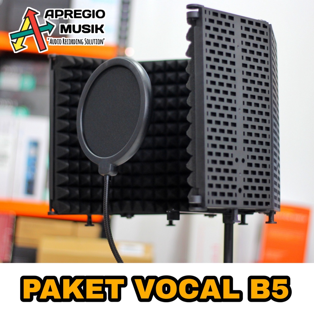 Jual Paket Vocal Booth B1 B5 RODD with stand mic dan Pop Filter ...