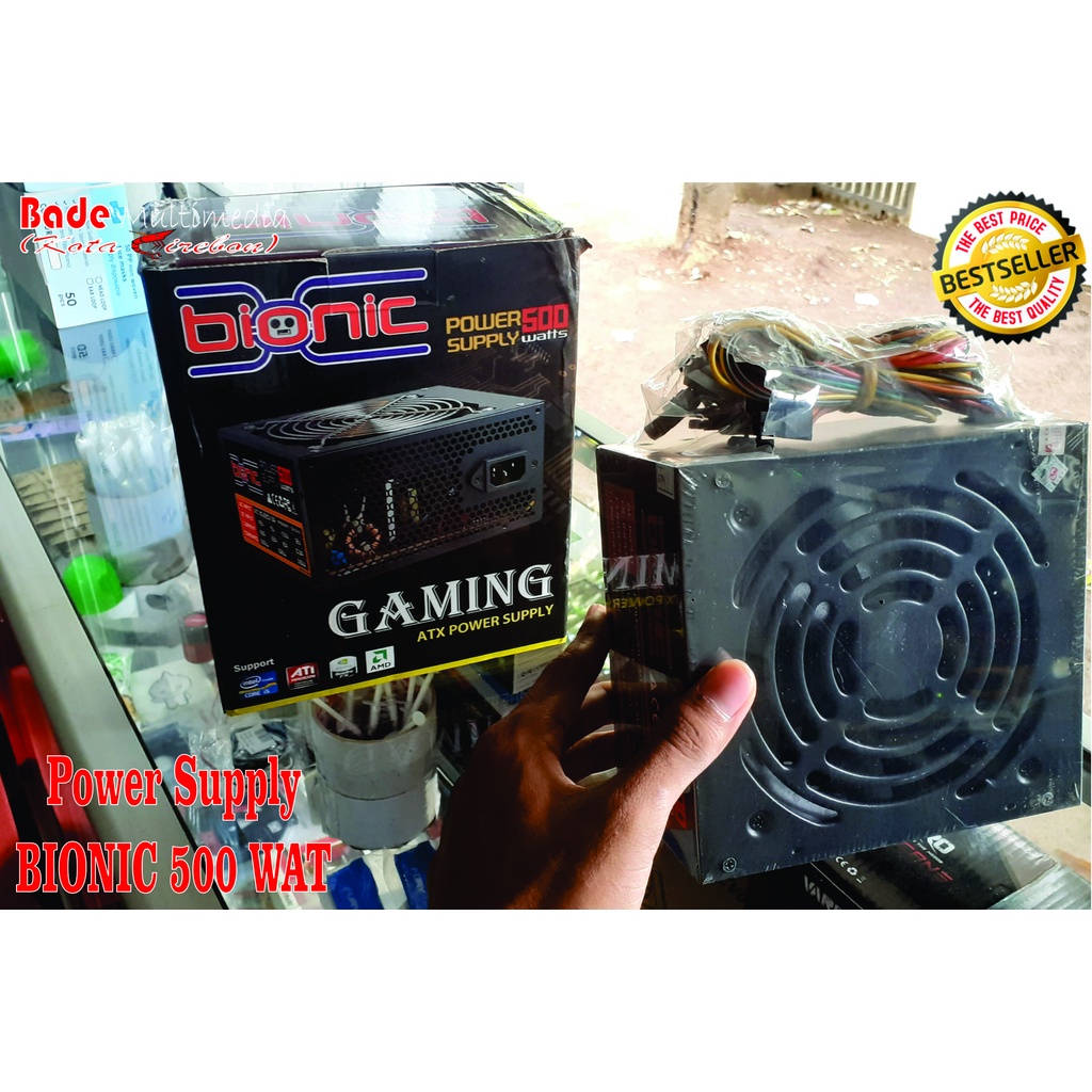 Jual Power Supply PSU Gaming 500W BIONIC Fan 12cm Black Editions ...