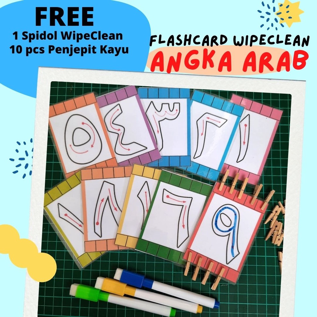 Jual Menulis Huruf HIJAIYAH Flash card Wipe Clean Membaca Abjad Mainan ...