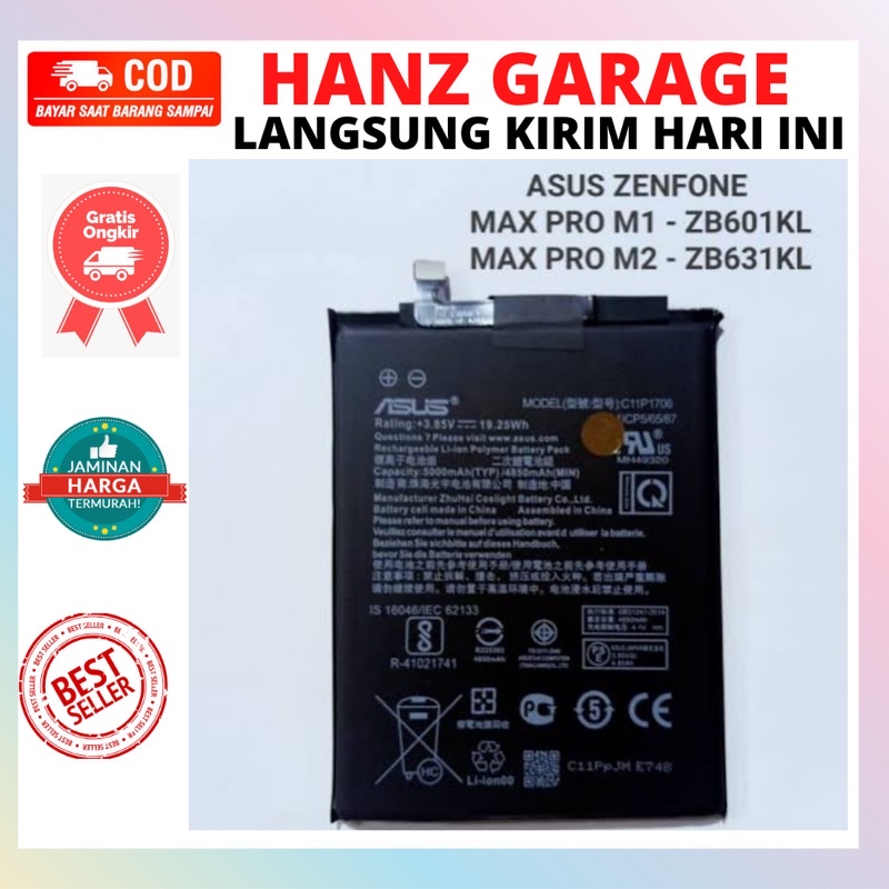 Bateria Para Celular Asus Zenfone Max Pro M1 Zb601kl Zb602kl C11P1706 - Escorrega O Preço - Foto 3