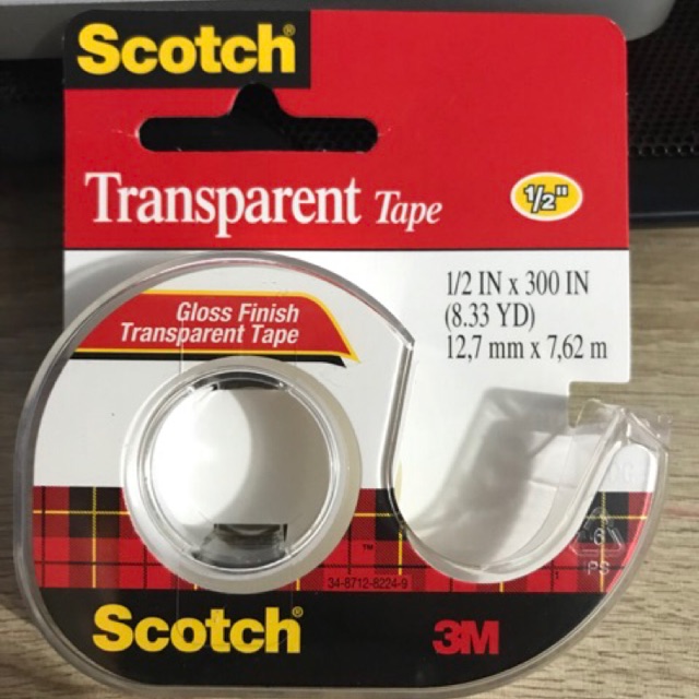 Jual 3M Command Scotch Transparent Tape with dispenser 1/2