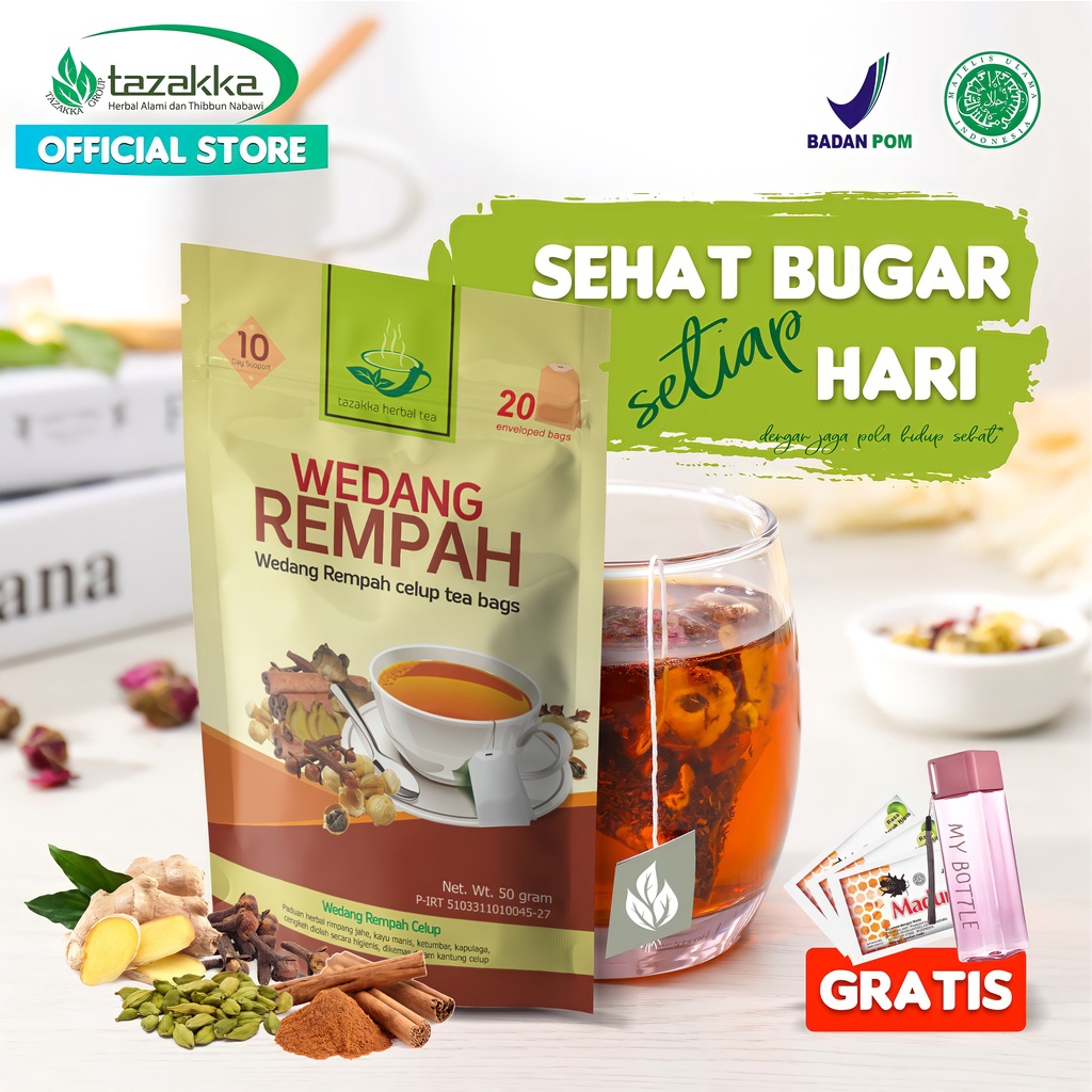 Jual Wedang Rempah Teh Celup Herbal Tazakka Asli Original Isi