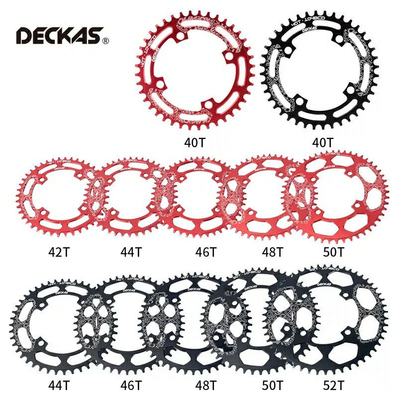 Corona Per Bici Da Strada 130 BCD - 38T-60T, Per 8-12 Velocità - Leggera, In Lega, Anti-Caduta Catena - Foto 2
