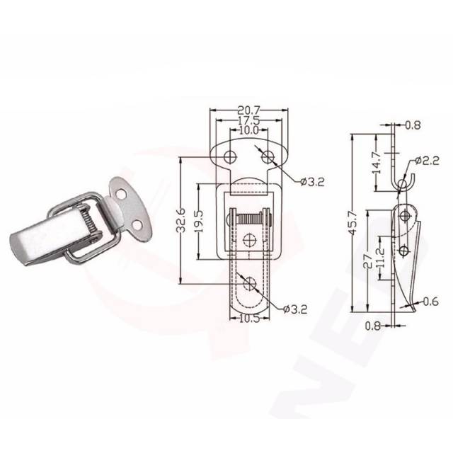 Jual Kancing Kunci Spring Loaded Toggle Latch Catch Hasp - KAK-J107 ...