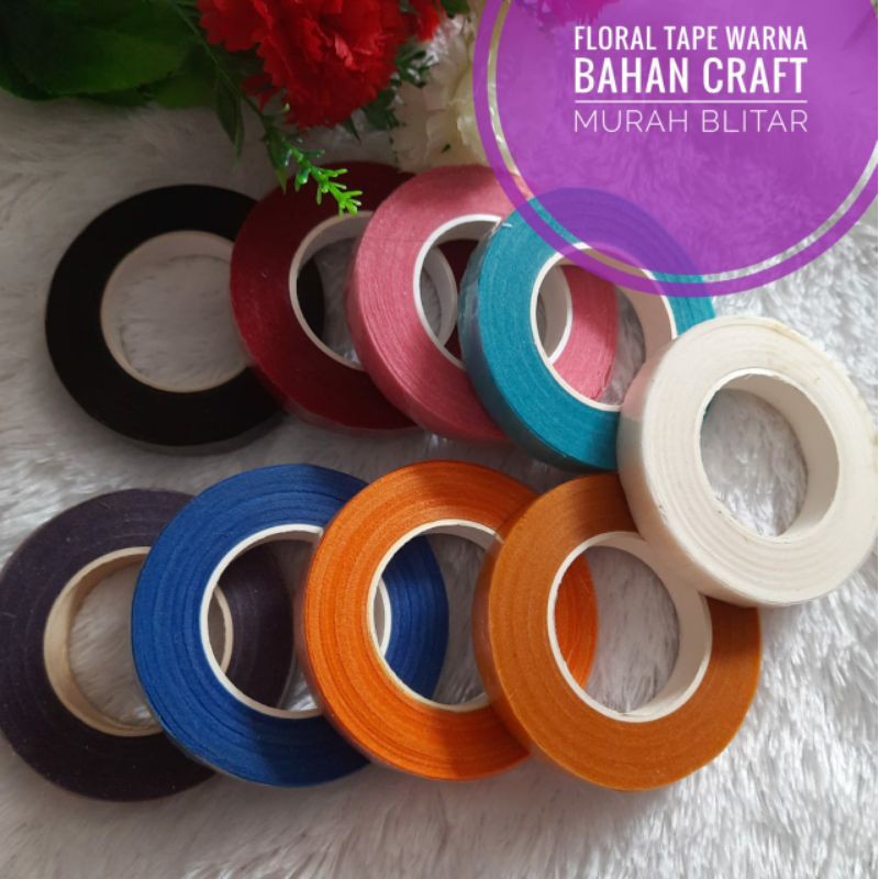 Jual floral tape 20 yard/plipit bunga8 Shopee Indonesia