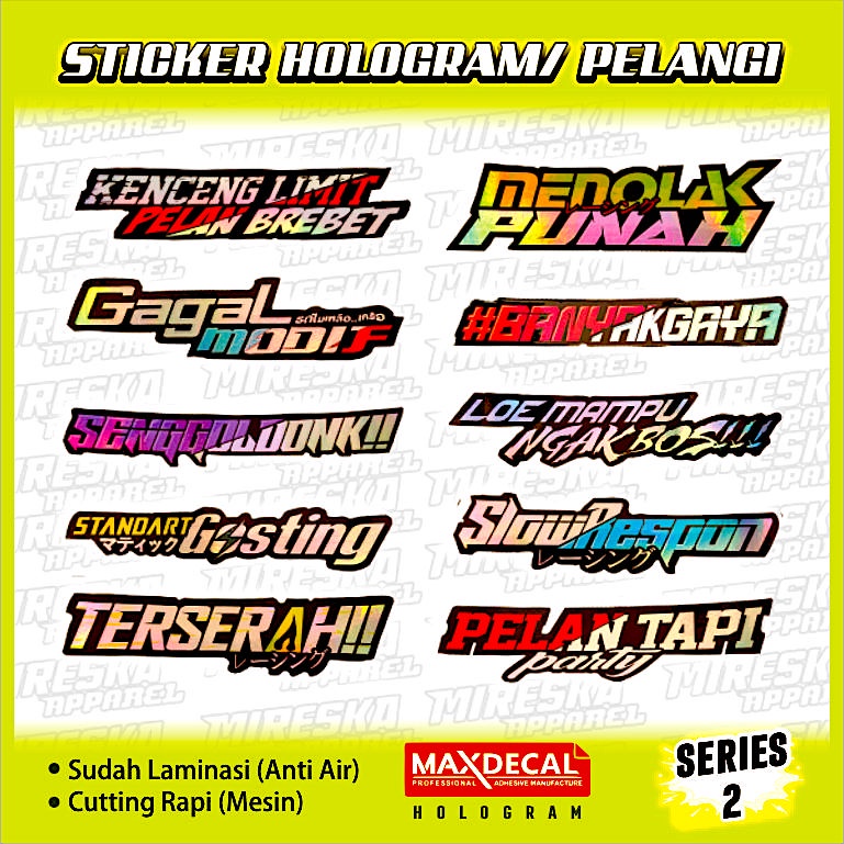 Jual Stiker Herex Sticker Bengkel Lengkap Terbaru Vir