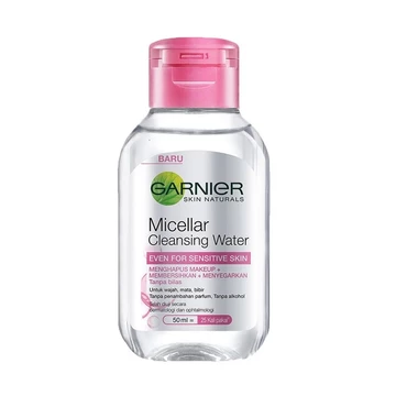 Garnier Micellar Cleansing Water Pink Blue Bipase Oil Vit C Rose Water 400 Ml 125 Ml 50 Ml