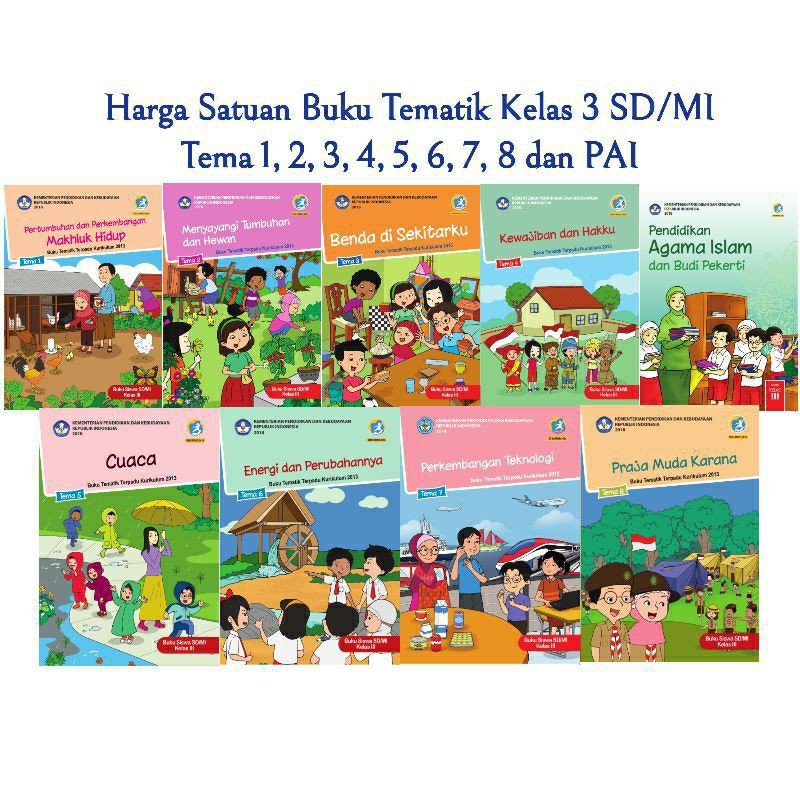 Jual BUKU SISWA TEMATIK KELAS 3 SD SEMESTER 1 DAN 2 KURIKULUM 2013 ...