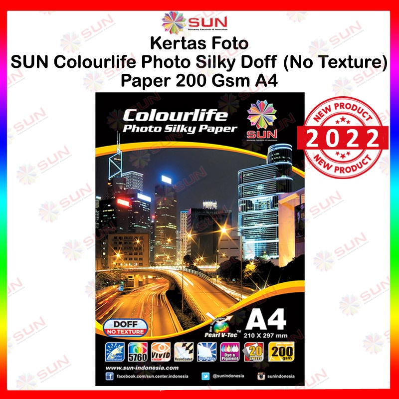 Jual Kertas Foto Silky Doff No Texture Sun Colourlife Silky Photo