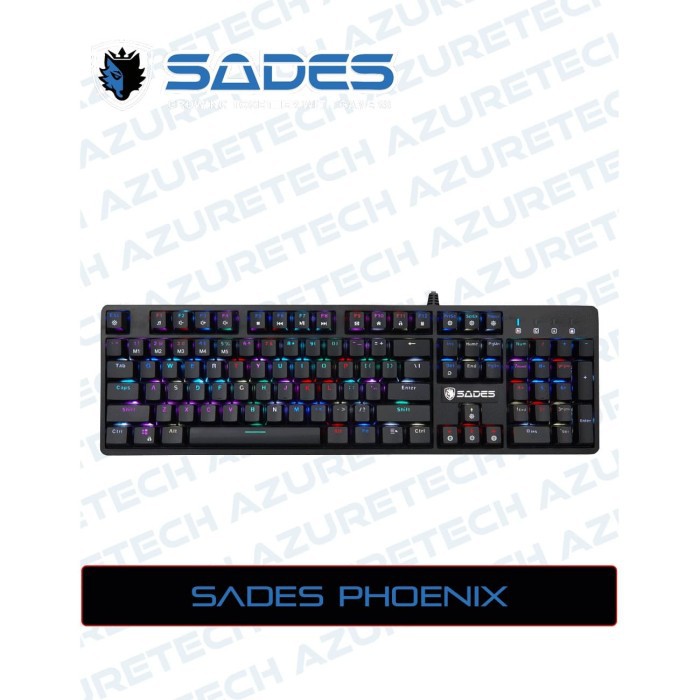 Jual Sades Phoenix LED Mechanical Gaming Keyboard Garansi Resmi ...
