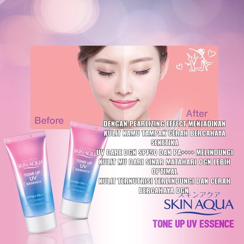 Jual SKIN AQUA TONE UP UV ESSENCE SPF 50 PA++++ ( KEMASAN UNGU ...