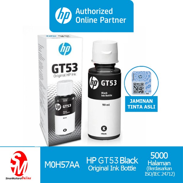 Jual tinta hp black ink bottle gt53 black gt52 color shopee indonesia