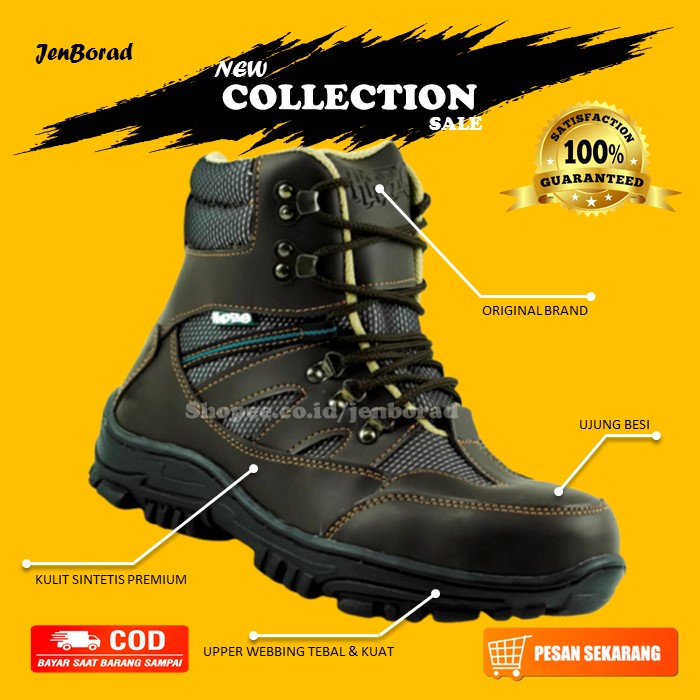 Jual Sepatu Safety Boots Pria Sepatu Pria Riding Sepatu safety Sepatu ...