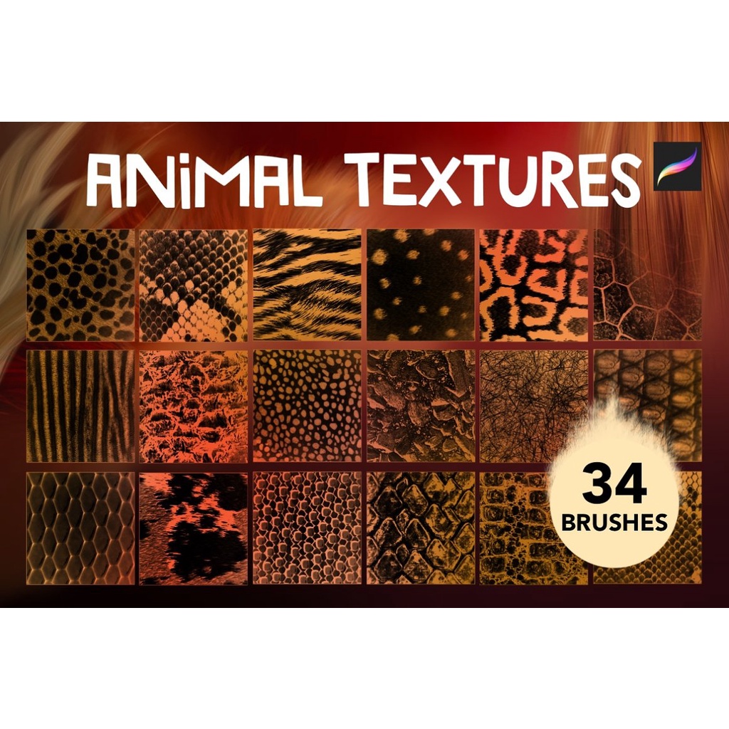 Jual Procreate Brush - Animal Texture Procreate Brushes | Shopee Indonesia