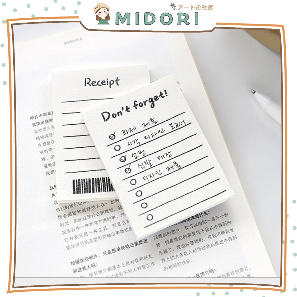 Jual [MIDORI] 50Lembar MEMO PAD SERIES Memo Note Paper Notepad - C0025 ...