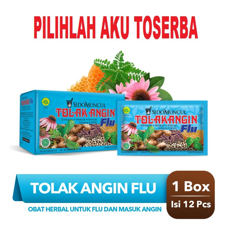 Jual Tolak Angin Cair Flu Sidomuncul Isi 12 Sachet Harga 1 Box