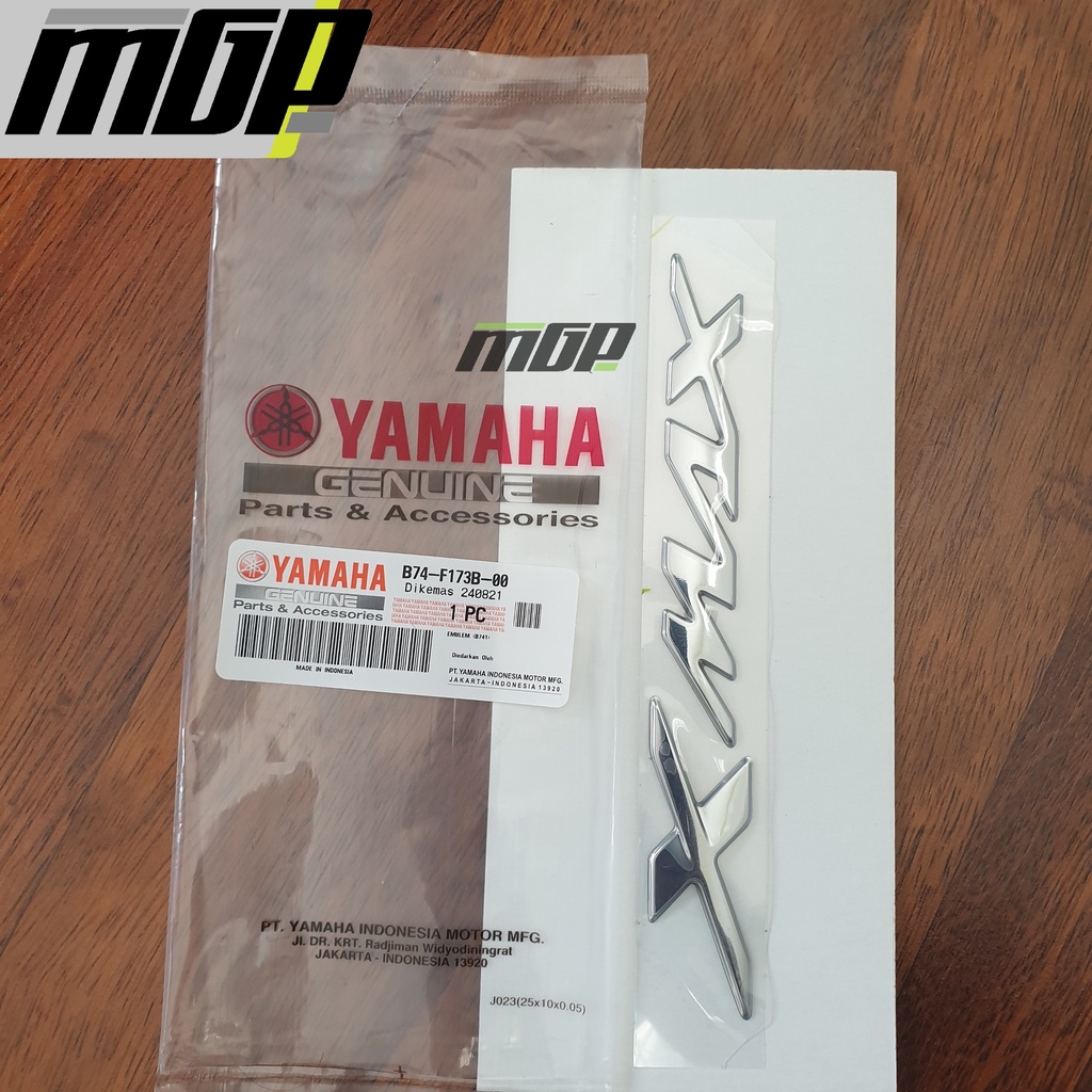 Jual EMBLEM LOGO 3D TIMBUL YAMAHA XMAX X MAX SILVER ORIGINAL YAMAHA B74 ...