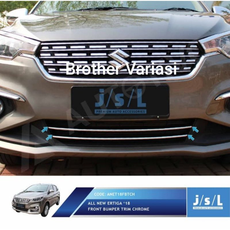 Jual List grill radiator All New Ertiga 2018 Front Bumper Trim Chrome