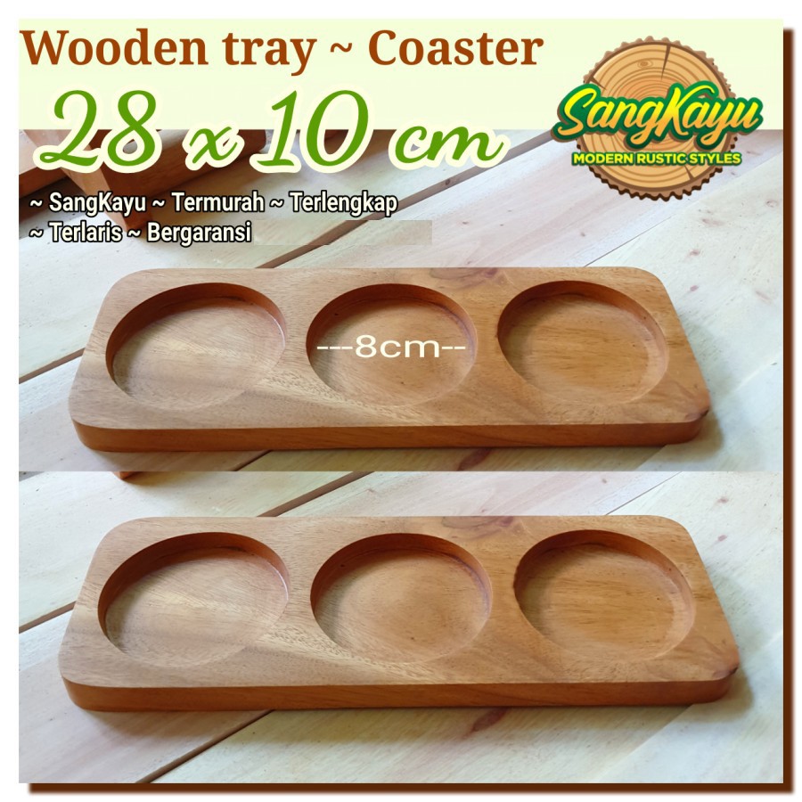 Jual Nampan Tatakan Kayu 3 Lubang 28x10 Cm Wooden Tray Coaster Tatakan Kopi Shopee Indonesia 9684