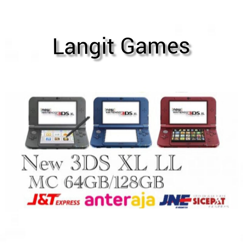Jual NEW NINTENDO 3DS XL LL CFW MC 64GB, 128GB FULLGAMES Shopee Indonesia